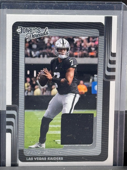 2025 Donruss #DTH-GSH Geno Smith Threads Patch Las Vegas Raiders