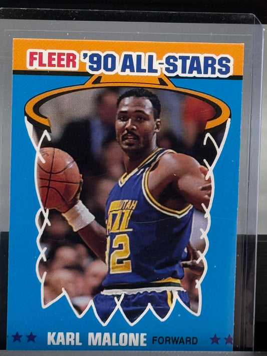1990 Fleer #7 of 12 Karl Malone Utah Jazz