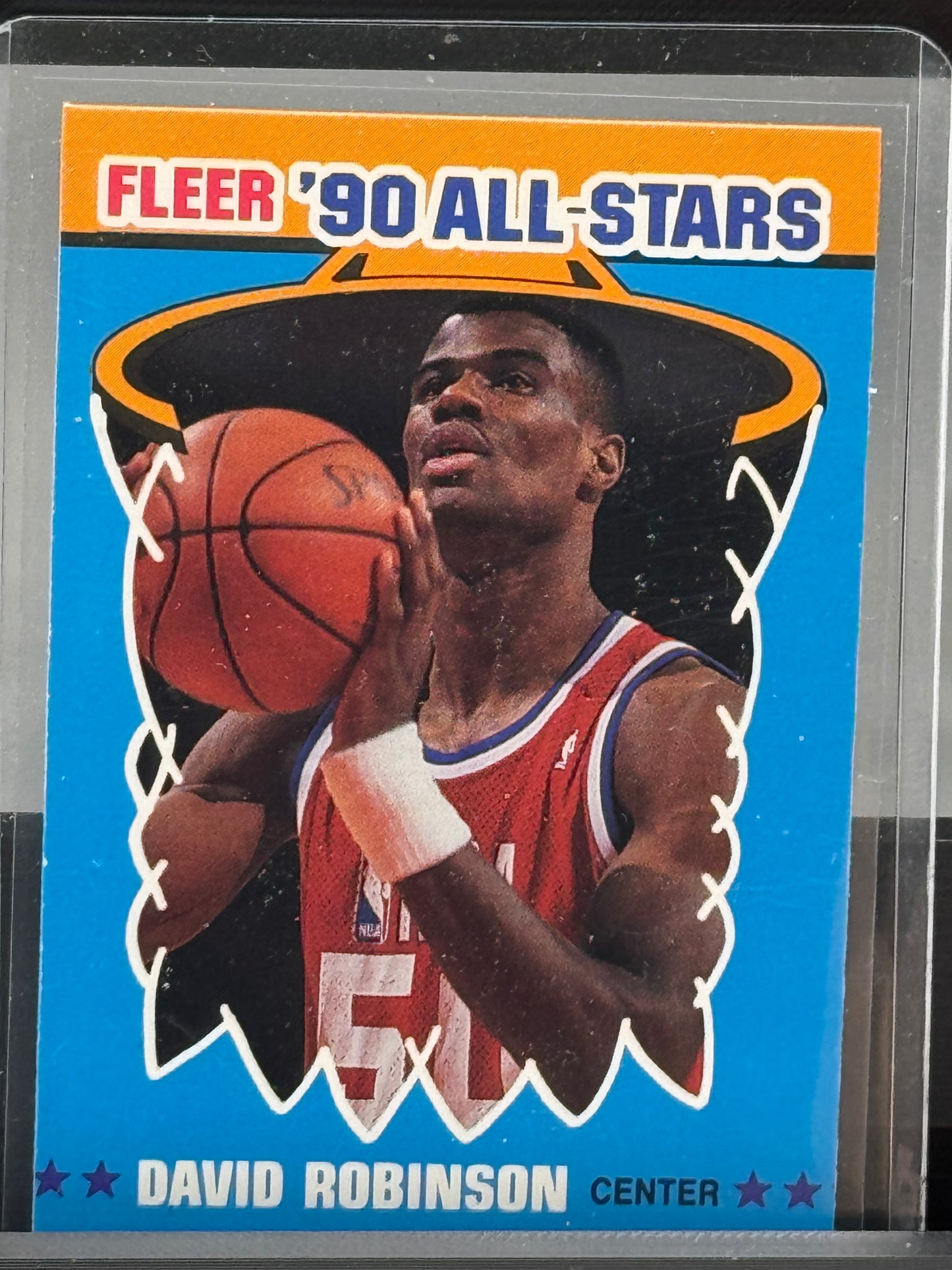 1990 Fleer #10 of 12 David Robinson San Antonio Spurs