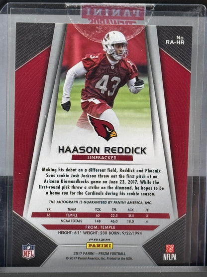 2017 Panini Prizm #RA-HR Haason Reddick Auto Arizona Cardinals