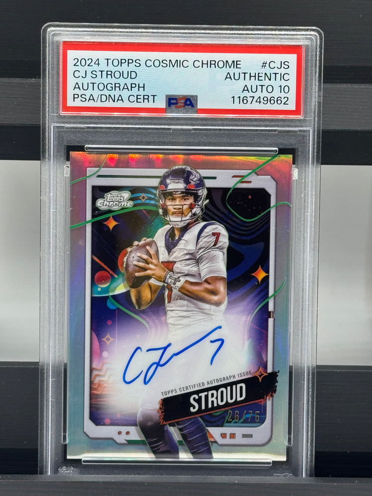 
                        2024 Topps Cosmic Chrome #CJS CJ Stroud Autograph PSA Authentic Auto 10 Houston Texans - Rated Rookies
                    