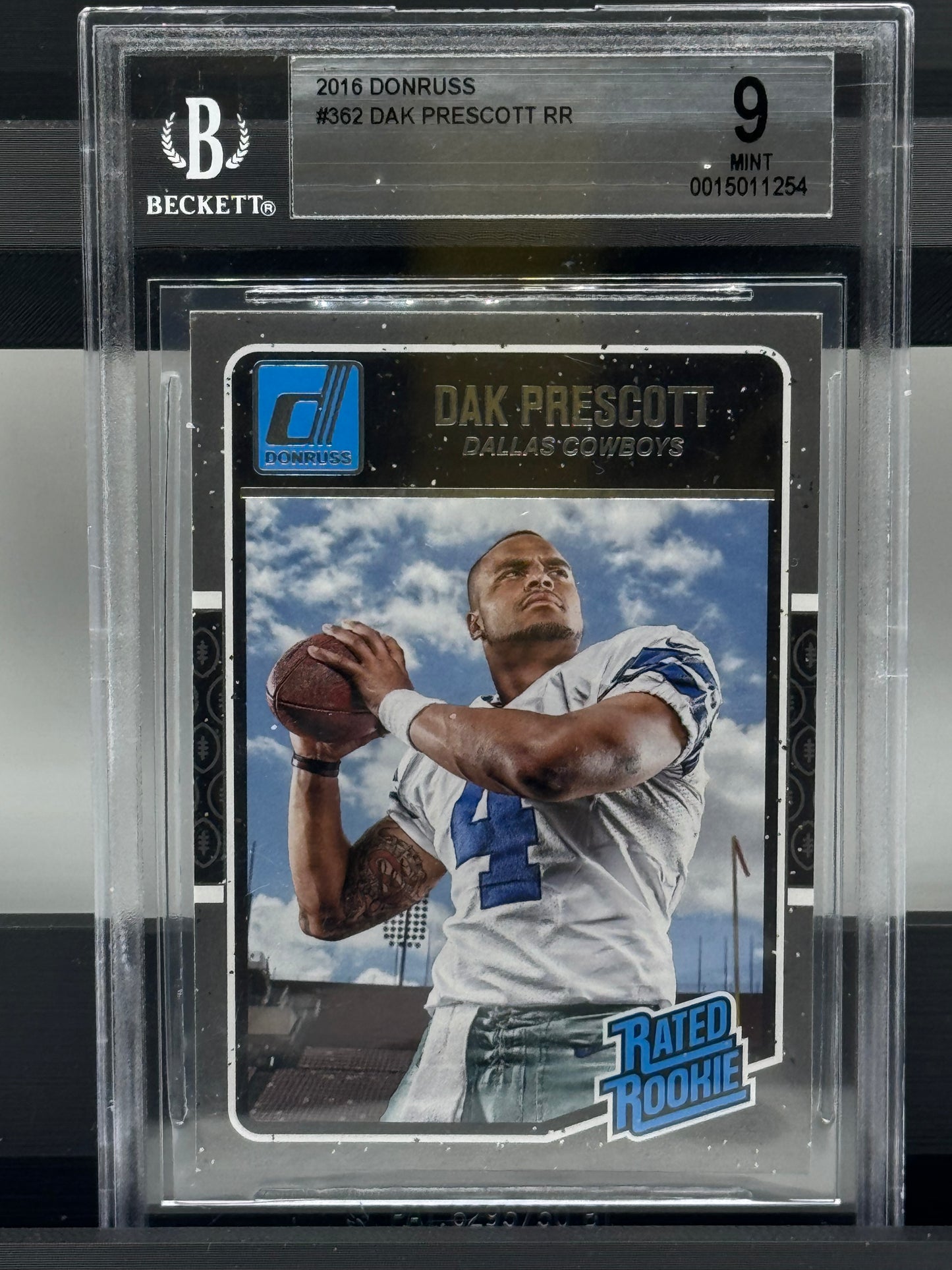 2016 Donruss #362 Dak Prescott BGS 9 RC Dallas Cowboys