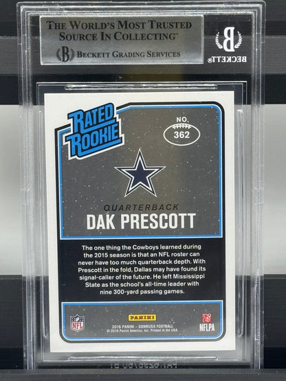 2016 Donruss #362 Dak Prescott BGS 9 RC Dallas Cowboys