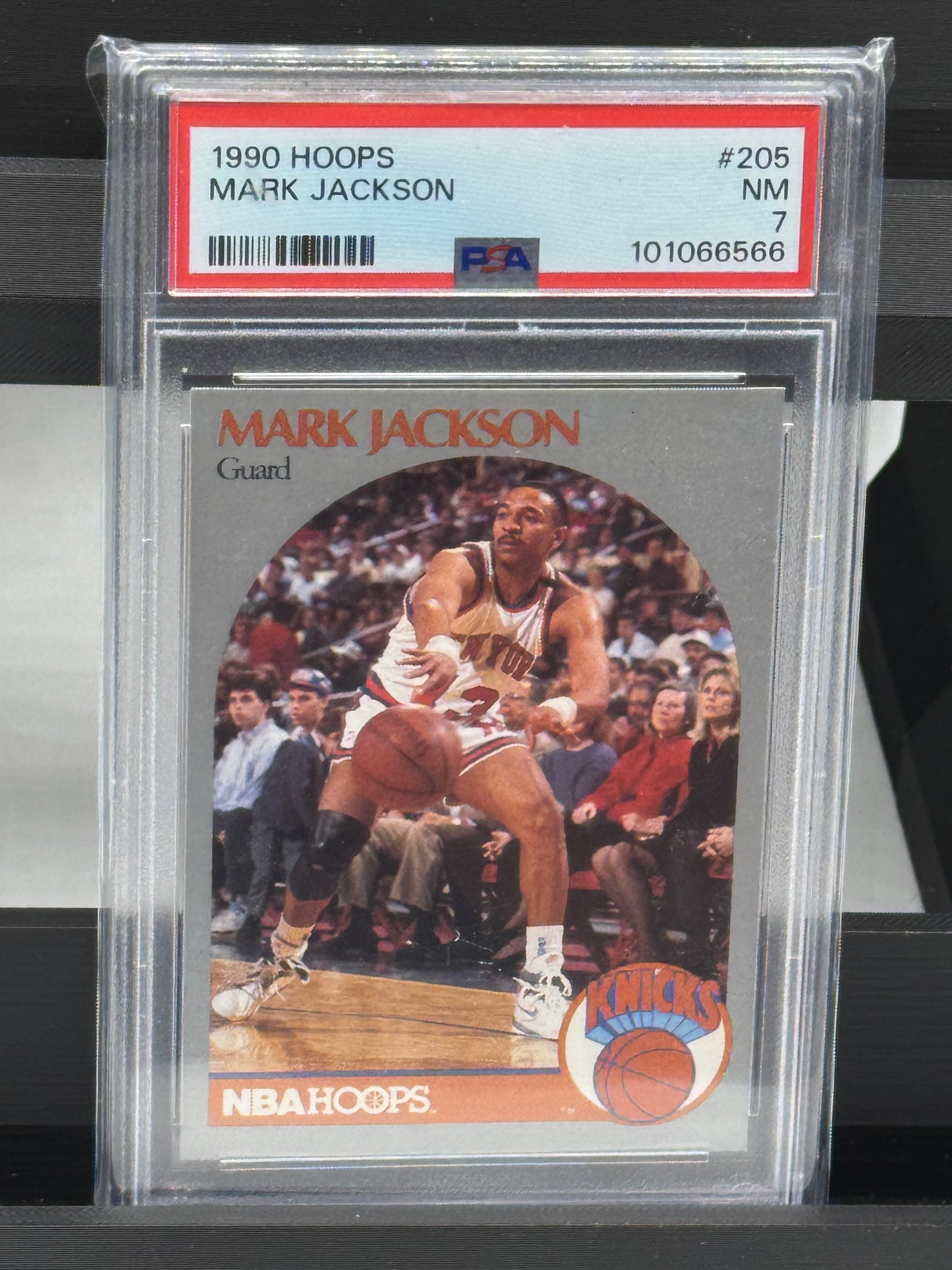 1990 Hoops #205 Mark Jackson Menendez Brothers PSA 7 New York Knicks