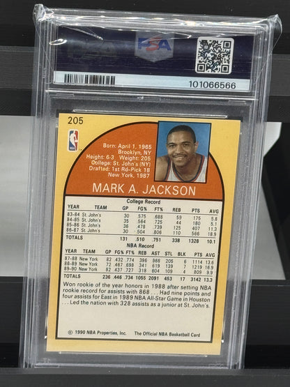 1990 Hoops #205 Mark Jackson Menendez Brothers PSA 7 New York Knicks