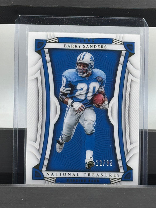 2022 Panini National Treasures #80 Barry Sanders 12/35 Detroit Lions