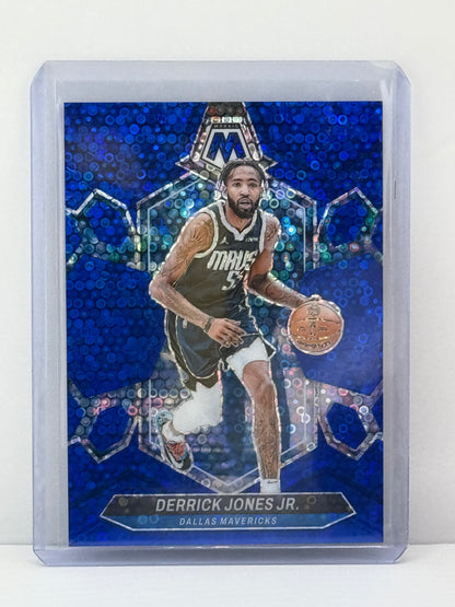 2023-24 Mosaic #4 Derrick Jones Jr. Blue Disco No Huddle 77/85 Dallas Mavericks