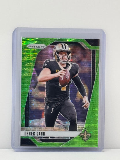 2024 Prizm #203 Derek Carr Neon Green Pulsar Prizm New Orleans Saints