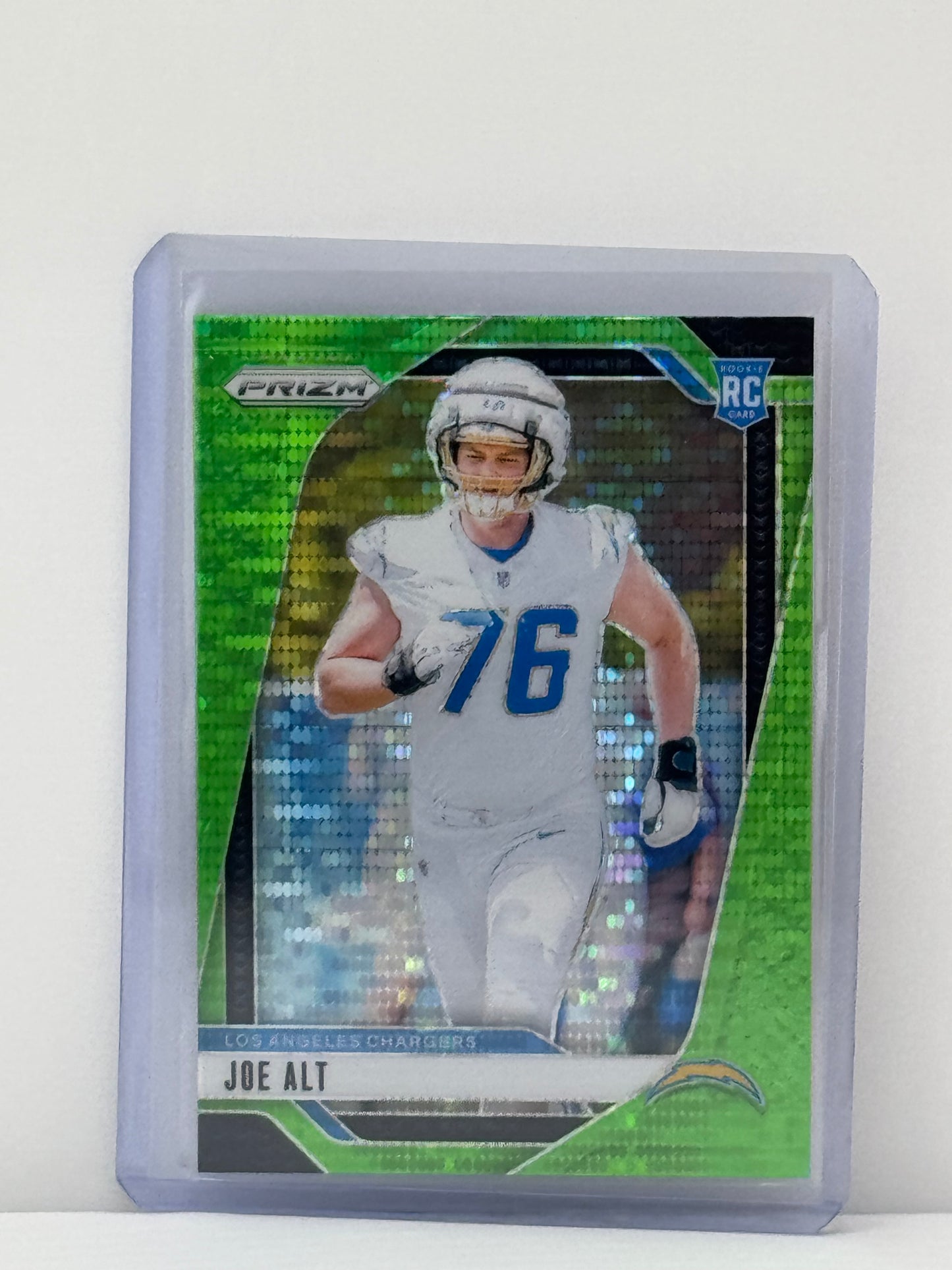 2024 Prizm #353 Joe Alt Neon Green Pulsar Prizm Los Angeles Chargers