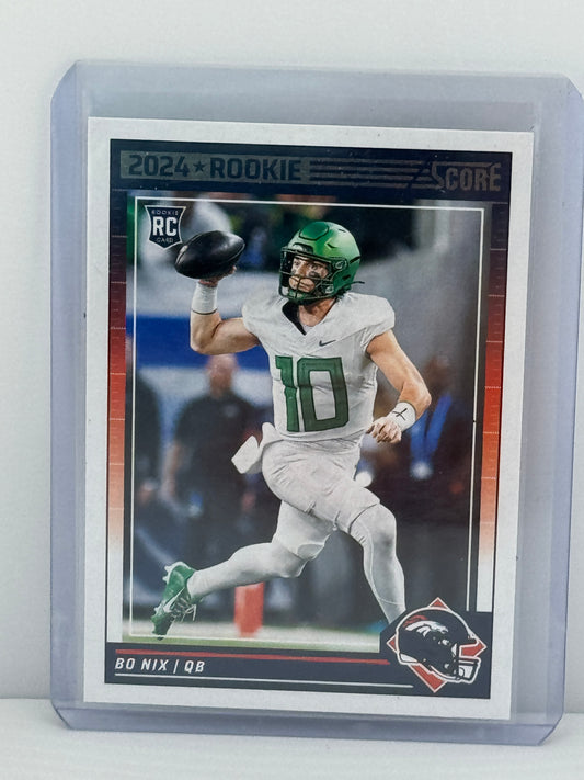 2024 Panini Score #332 Bo Nix RC Denver Broncos
