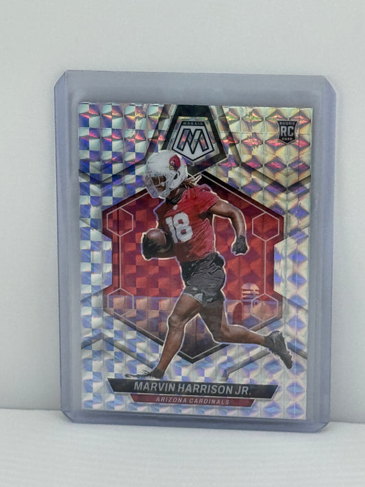 2024 Mosaic #304 Marvin Harrison JR Silver Mosaic Prizm RC Arizona Cardinals