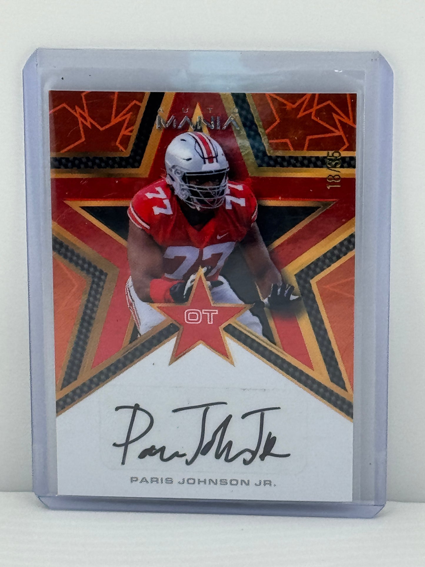 2023 Wild Card Auto Mania #AMS-A Paris Johnson Jr Auto 18/35 Arizona Cardinals