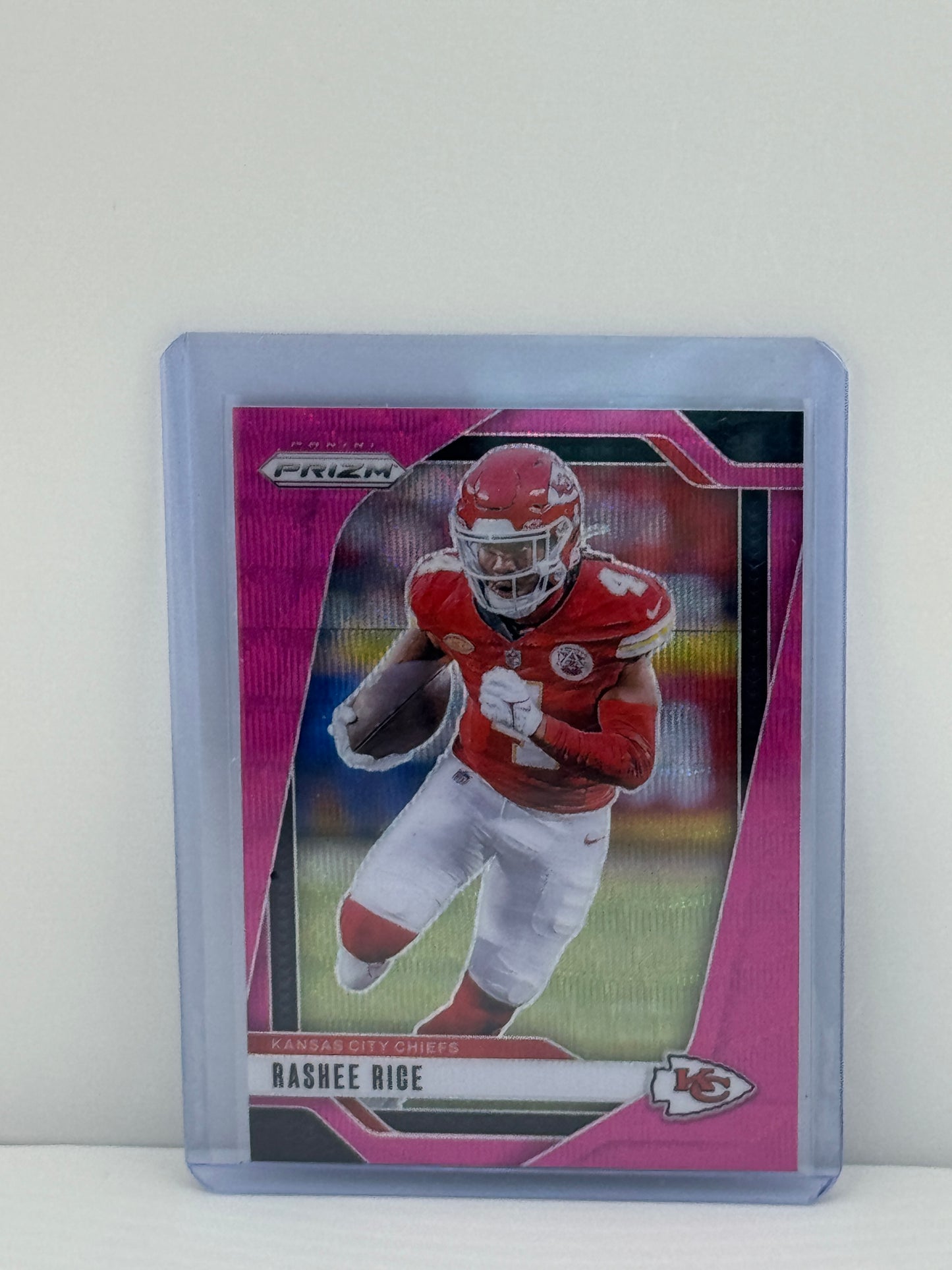 2024 Prizm #141 Rashee Rice Pink Wave Prizm Kansas City Chiefs