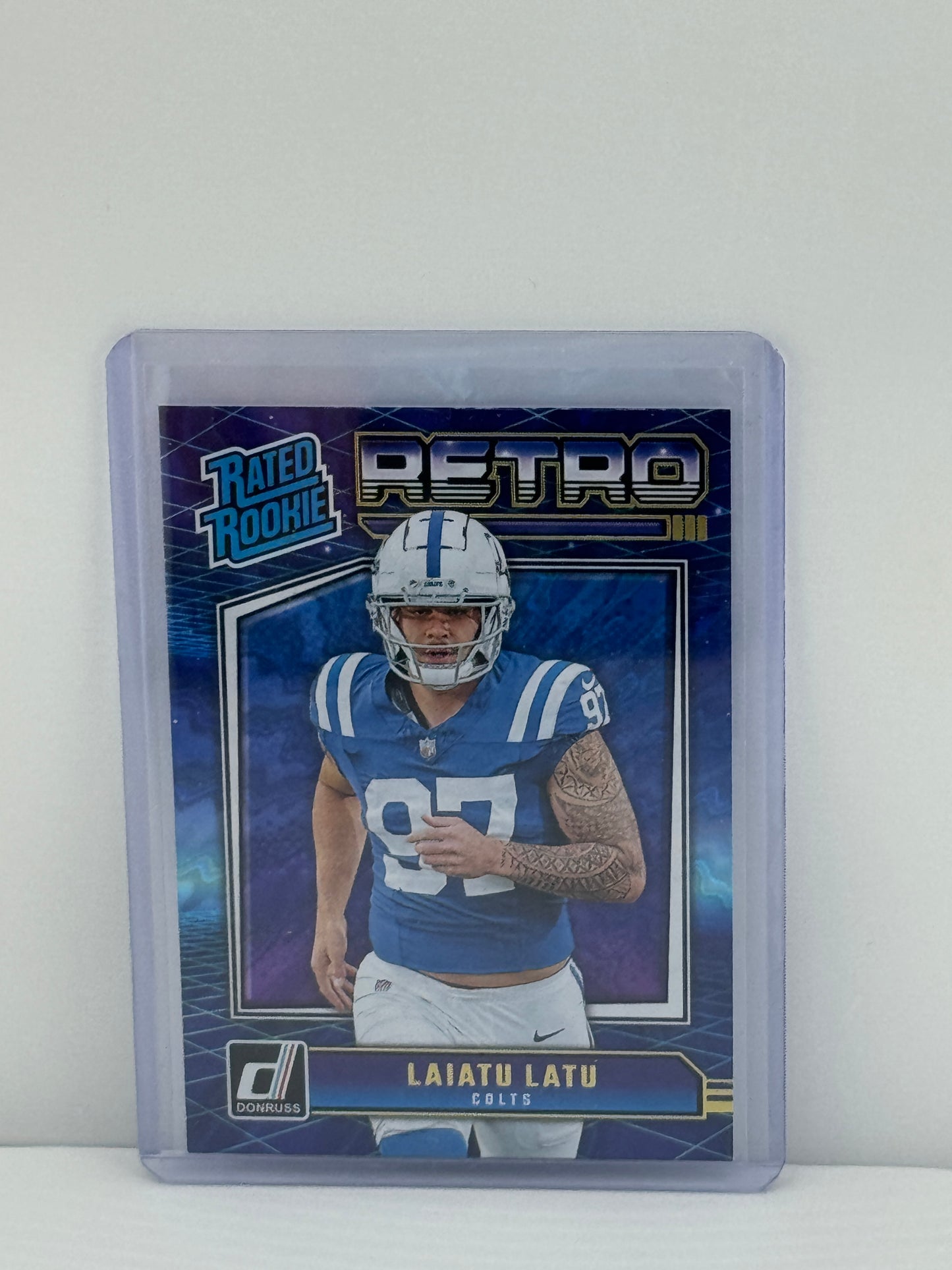2024 Donruss #1 Laiatu Latu Rated Rookie Retro Indianapolis Colts
