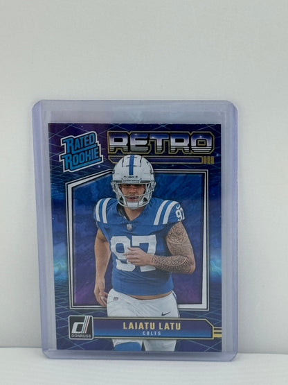 2024 Donruss #1 Laiatu Latu Rated Rookie Retro Indianapolis Colts