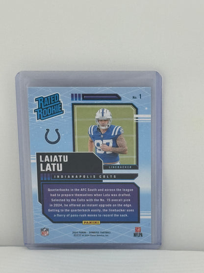 2024 Donruss #1 Laiatu Latu Rated Rookie Retro Indianapolis Colts