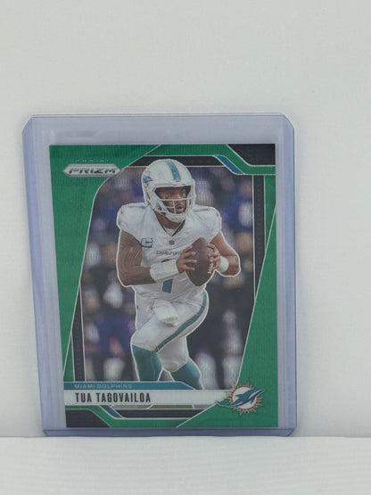2024 Panini Prizm #175 Tua Tagovailoa Green Wave Miami Dolphins