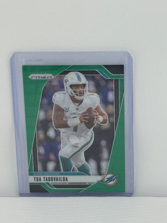 2024 Panini Prizm #175 Tua Tagovailoa Green Wave Miami Dolphins