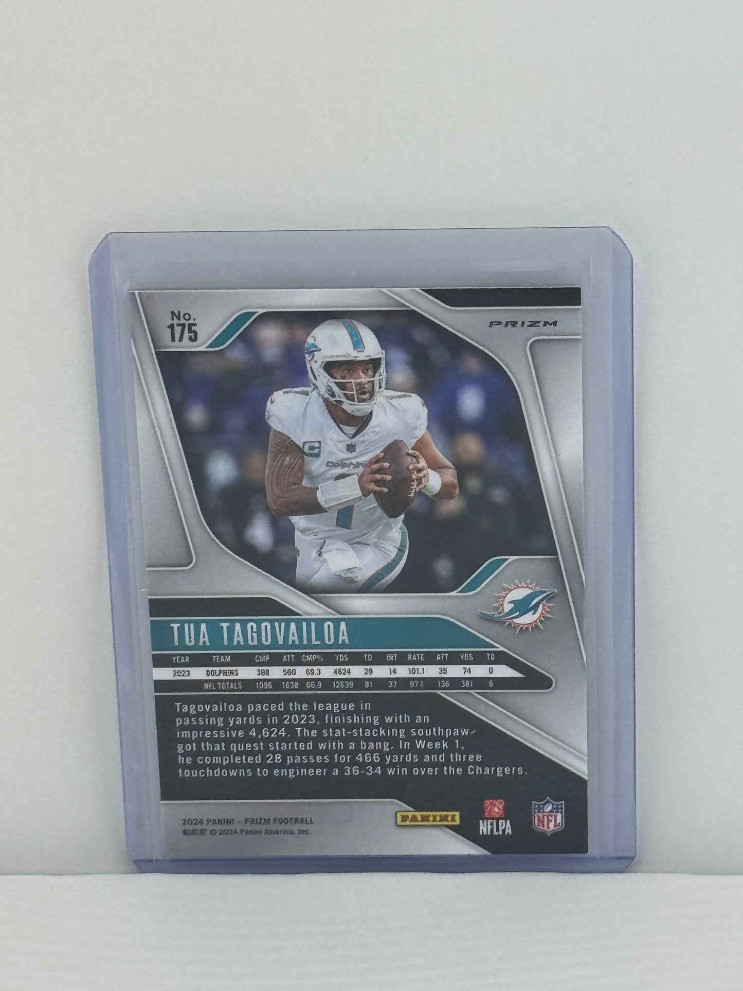 2024 Panini Prizm #175 Tua Tagovailoa Green Wave Miami Dolphins