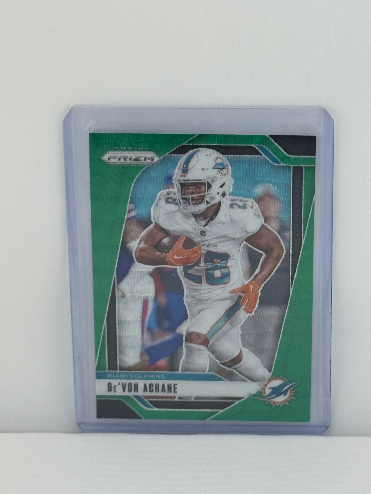 2023 Panini Prizm #176 DeVon Achane Green Wave Miami Dolphins