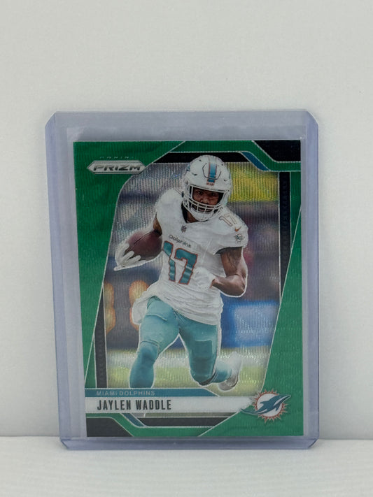 2024 Panini Prizm #178 Jaylen Waddle Green Wave Miami Dolphins
