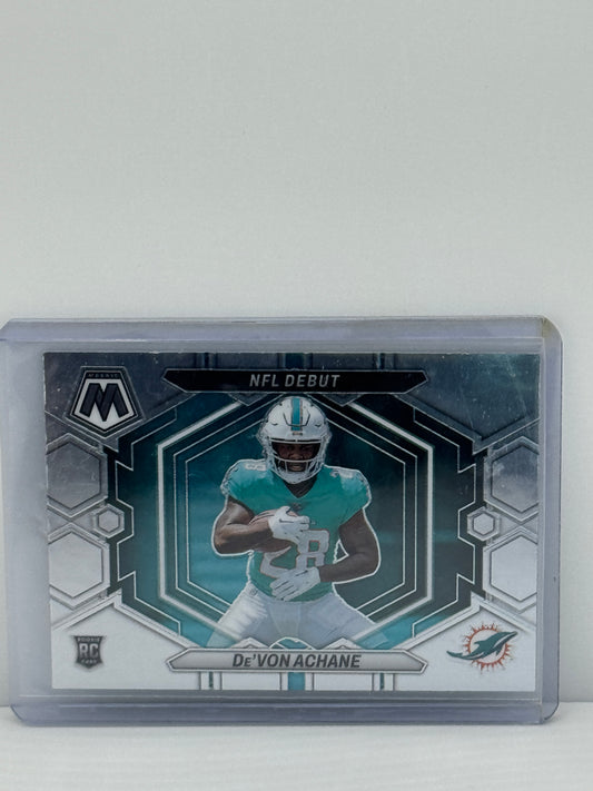 2023 Panini Mosaic #8 DeVon Achane NFL Debut RC Miami Dolphins