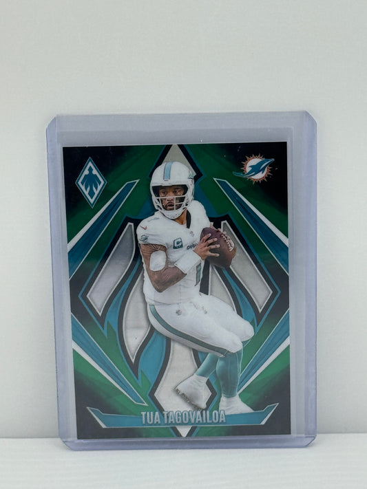 2024 Panini Phoenix #140 Tua Tagovailoa Green 18/199 Miami Dolphins