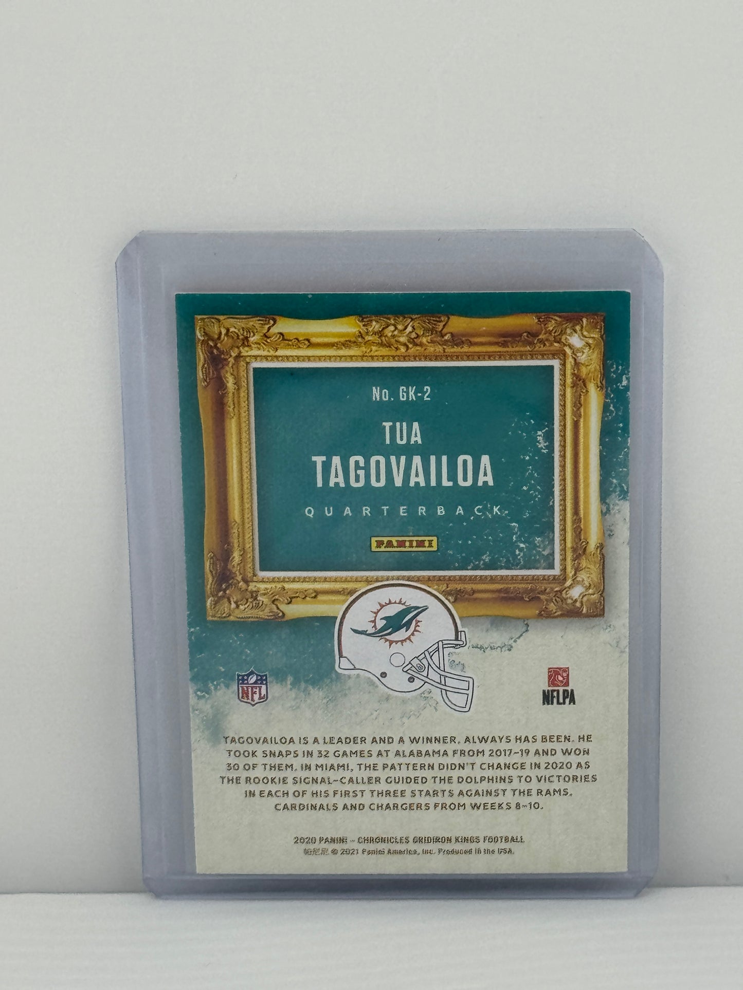 2020 Panini Chronicles Gridiron Kings #GK-2 Tua Tagovailoa RC Miami Dolphins