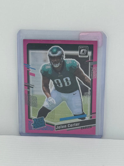2023 Donruss Optic #381 Jalen Carter Pink RC Philadelphia Eagles