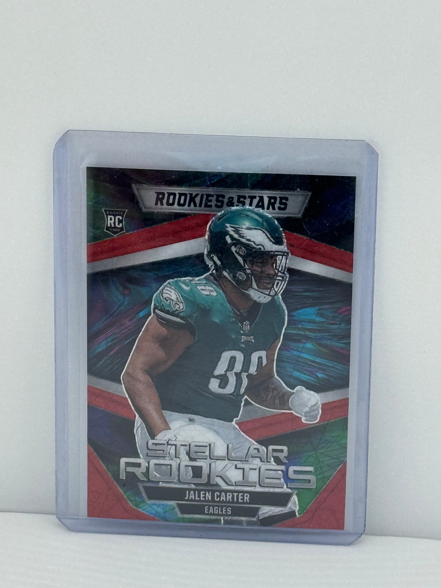 2023 Panini Rookies & Stars # SR-8 Jalen Carter Stellar Rookies Red Prizm Philadelphia Eagles