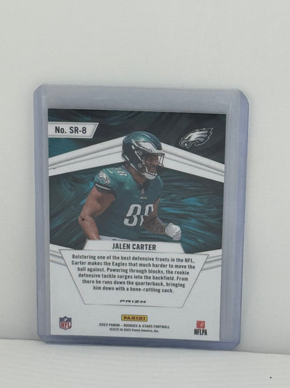 2023 Panini Rookies & Stars # SR-8 Jalen Carter Stellar Rookies Red Prizm Philadelphia Eagles