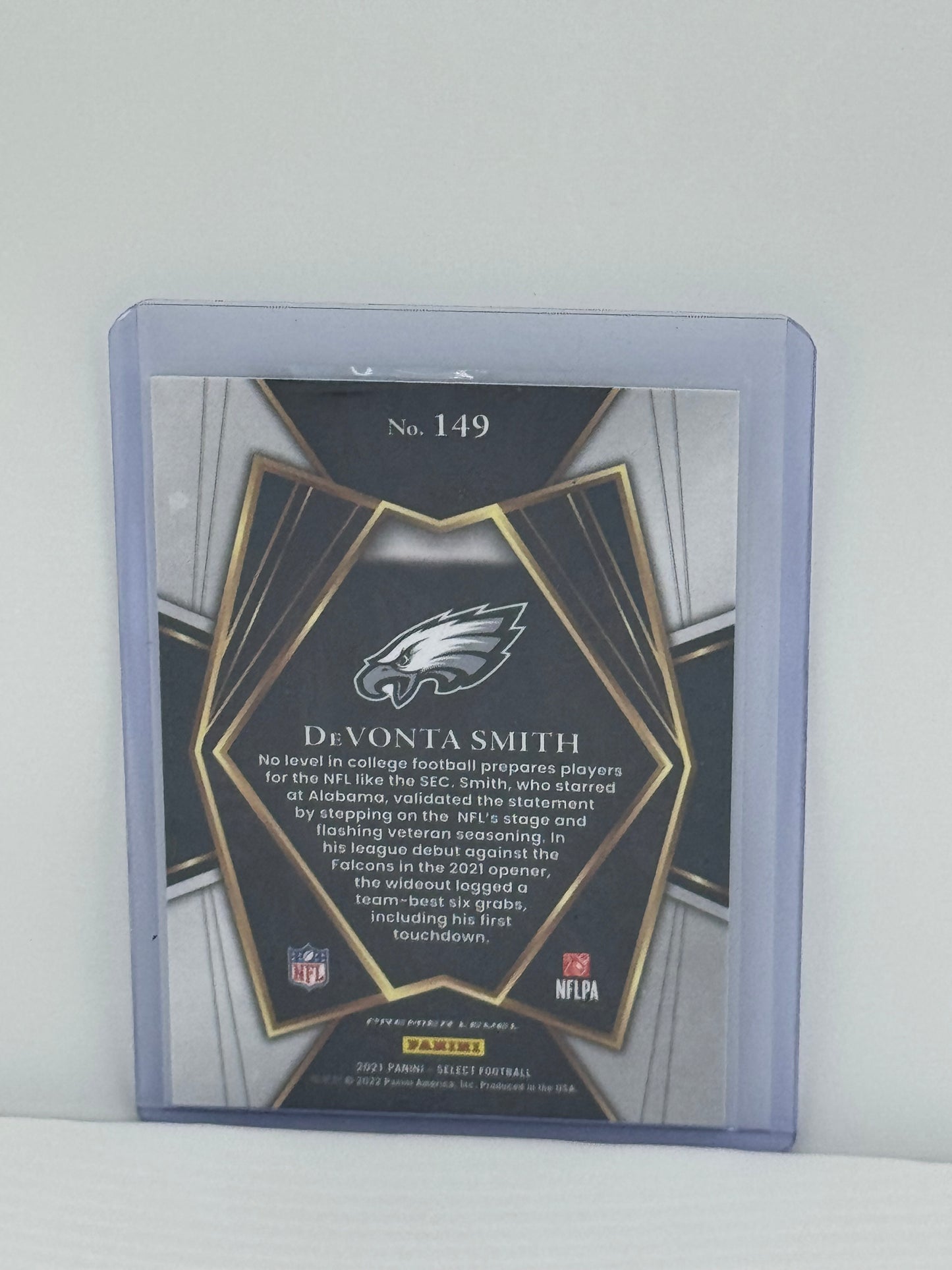 2021 Panini Select #149 Devonta Smith Premier Level RC Philadelphia Eagles