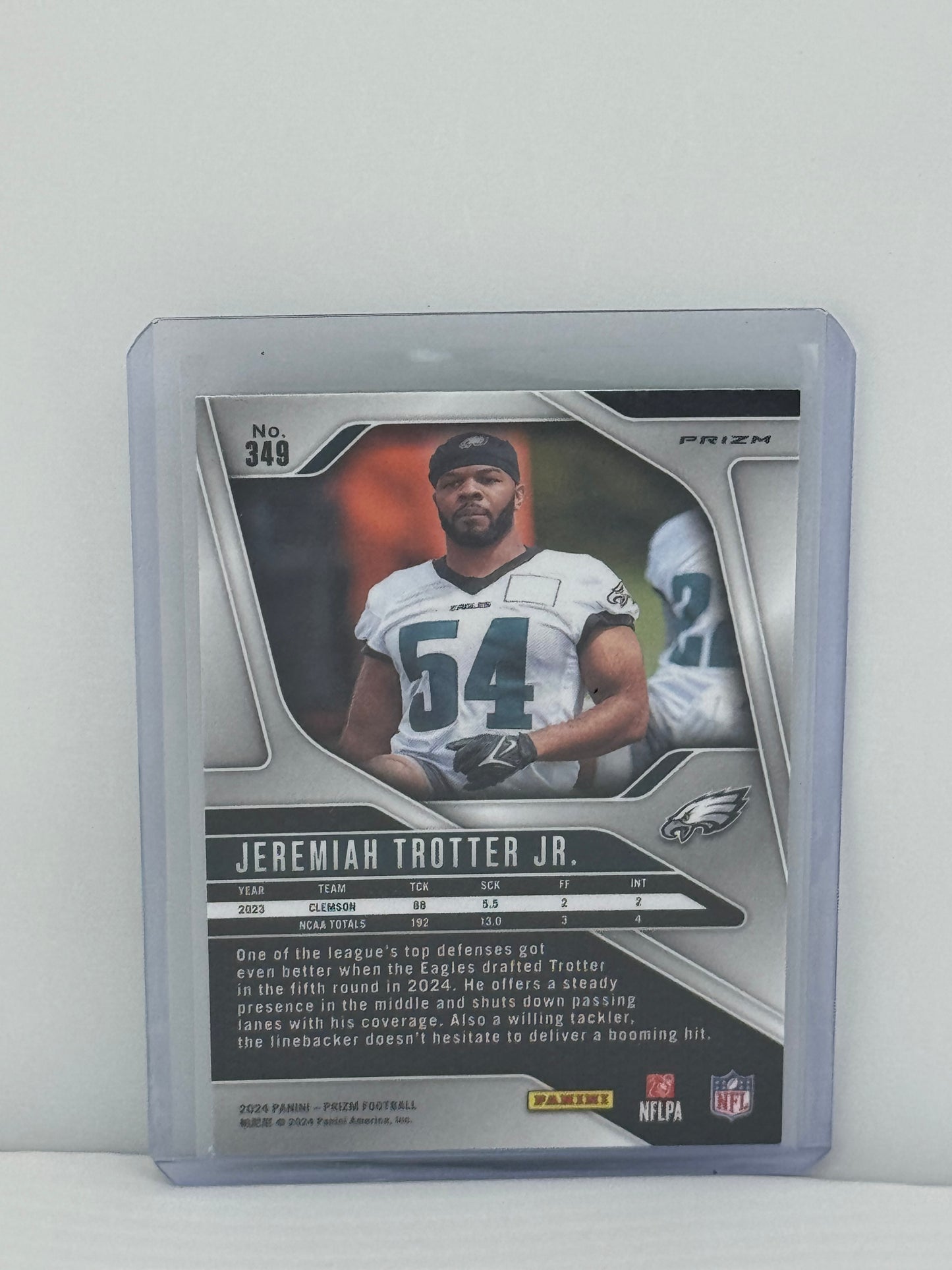 2024 Panini Prizm #349 Jeremiah Trotter Jr. Neon Green Pulsar Philadelphia Eagles