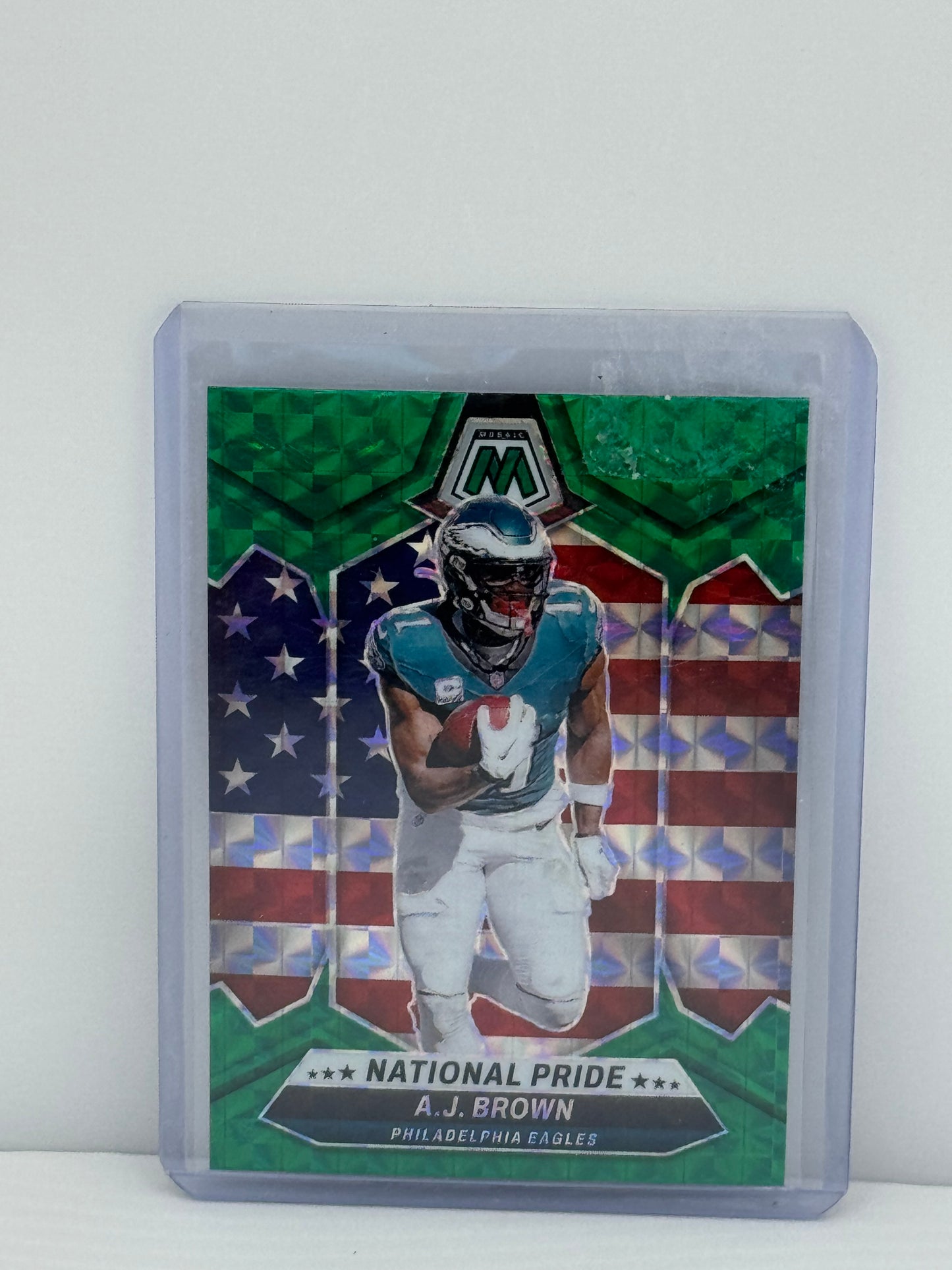 2024 Panini Prizm #265 AJ Brown National Pride Green Prizm Philadelphia Eagles