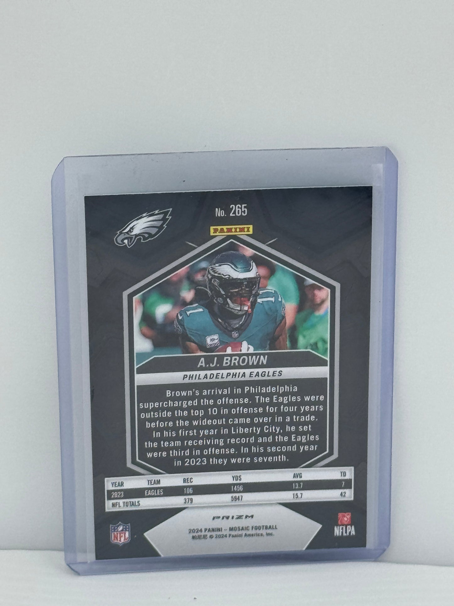 2024 Panini Prizm #265 AJ Brown National Pride Green Prizm Philadelphia Eagles