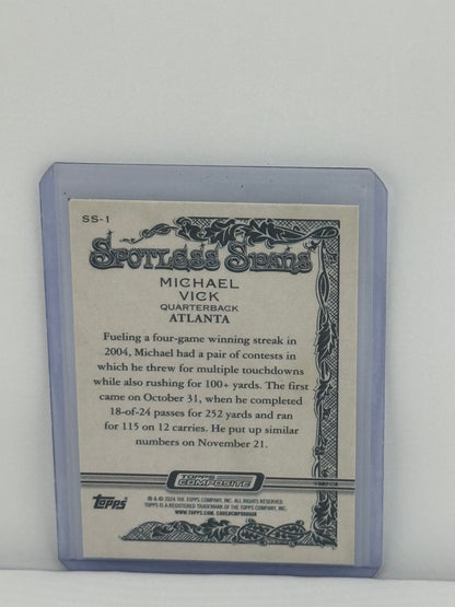2024 Topps Allen & Ginter #SS-1 Michael Vick Spotless Spans Atlanta Falcons
