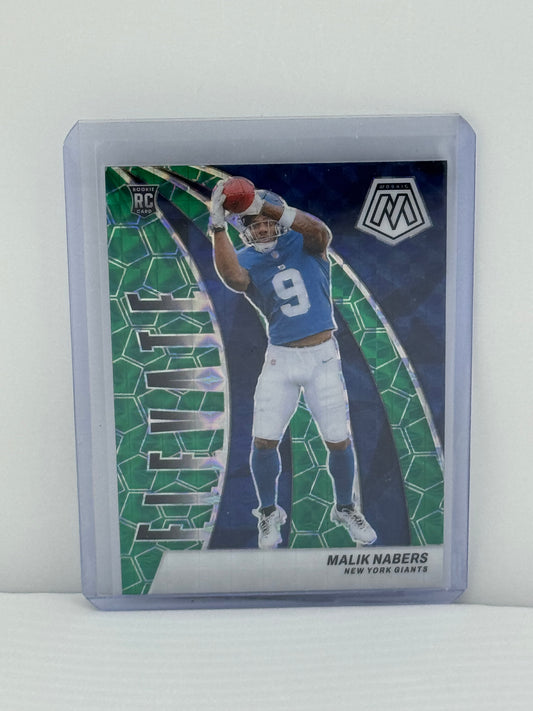 2024 Panini Mosaic #3 Malik Nabers Elevate Green Mosaic Prizm RC New York Giants