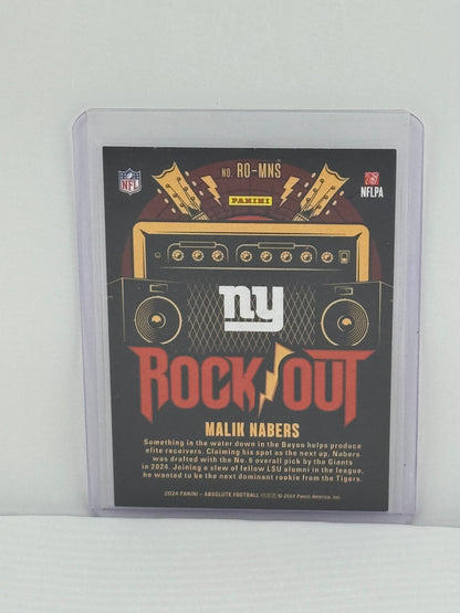 2024 Panini Absolute #RO-MNS Malik Nabers Rockout RC New York Giants
