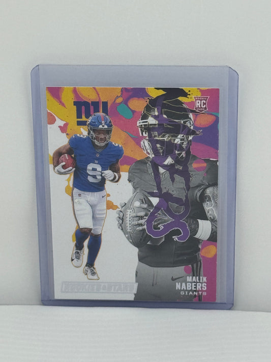 2024 Panini Rookies & Stars #RE-MNS Malik Nabers Rookie Exclusive New York Giants