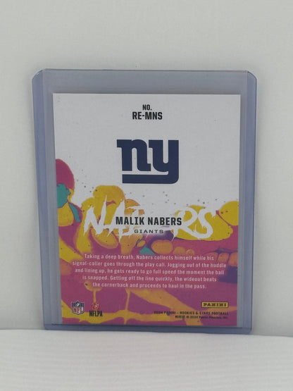 2024 Panini Rookies & Stars #RE-MNS Malik Nabers Rookie Exclusive New York Giants