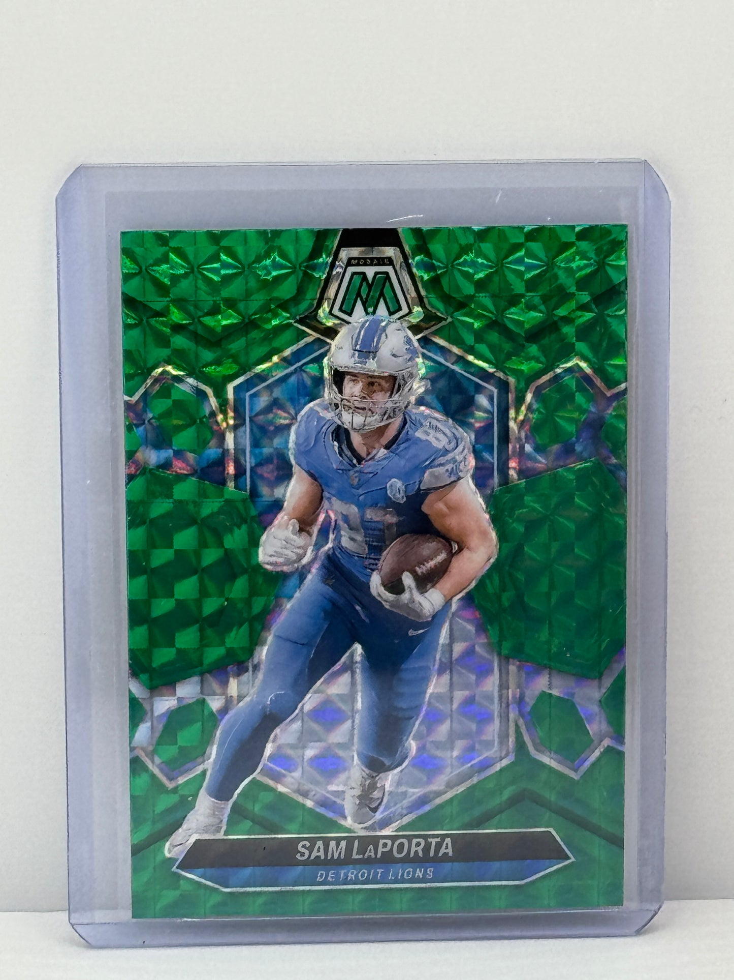 2024 Panini Mosaic #75 Sam Laporta Green Prizm Detroit Lions
