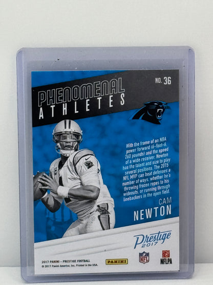 2017 Panini Prestige #36 Cam Newton Phenomenal Athletes Carolina Panthers