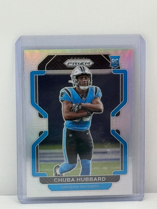 2021 Panini Prizm #355 Chuba Hubbard Silver Prizm Carolina Panthers
