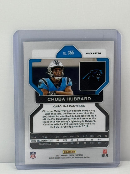 2021 Panini Prizm #355 Chuba Hubbard Silver Prizm Carolina Panthers