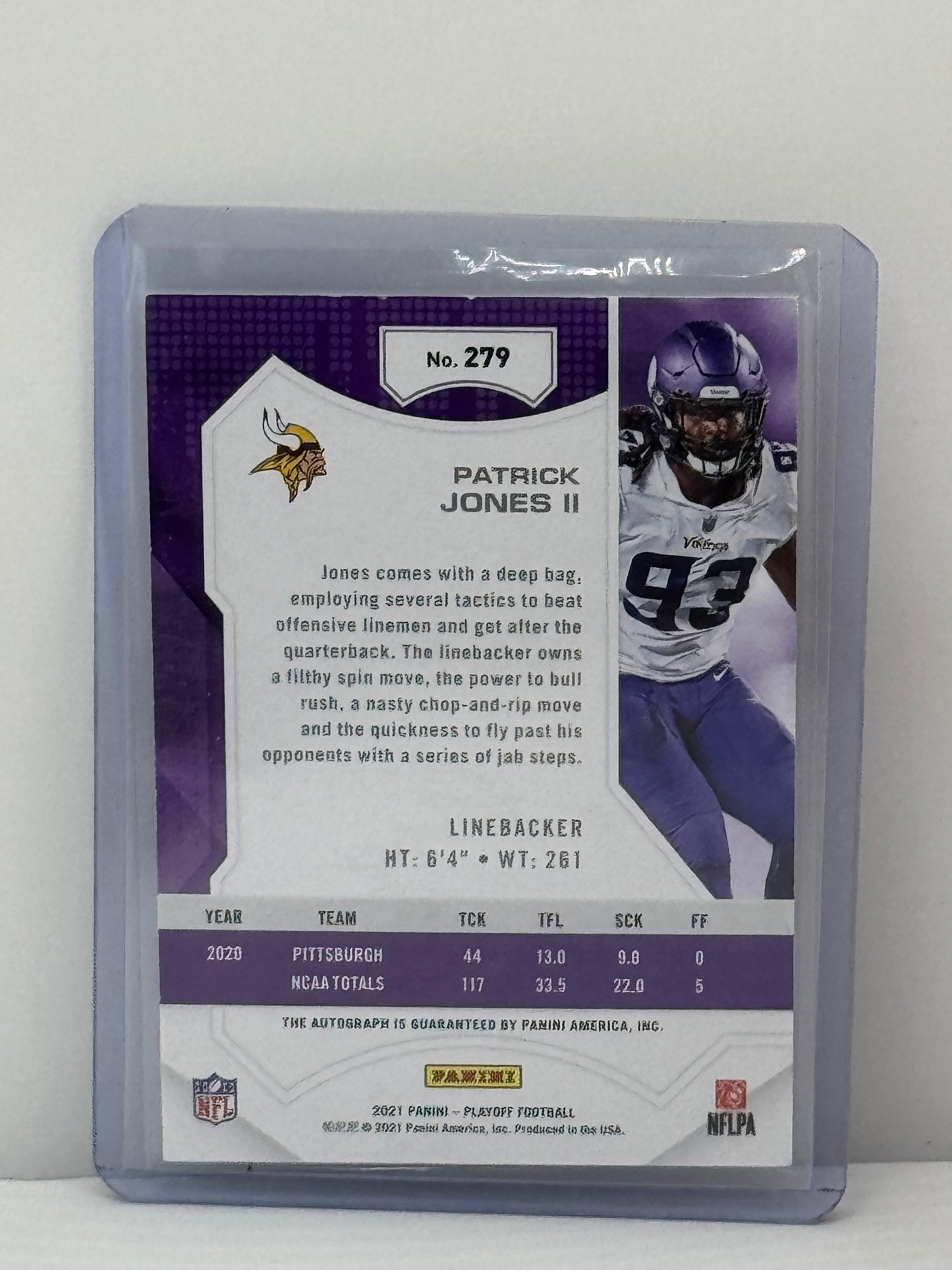 2021 Panini Playoff #279 Patrick Jones II Red Zone Auto RC Minnesota Vikings