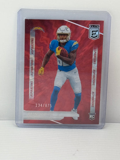 2024 Donruss Elite #193 Brenden Rice Aspirations 134/875 RC Los Angeles Chargers
