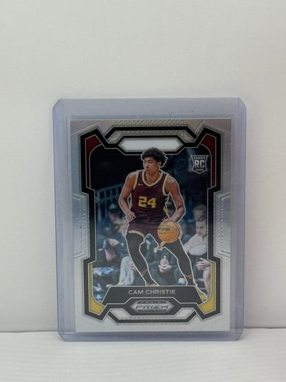 2024 Panini Prizm Draft Picks #4 Cam Christie Silver Prizm RC Los Angeles Clippers