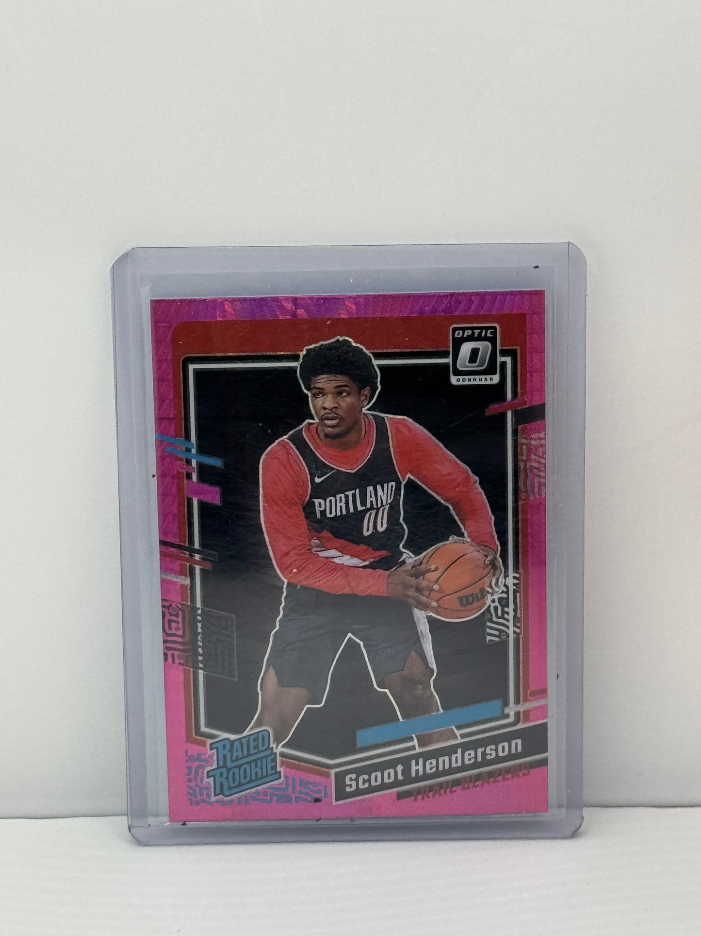 2023-24 Donruss Optic #239 Scoot Henderson Pink Pulsar Prizm RC Portland Trailblazers