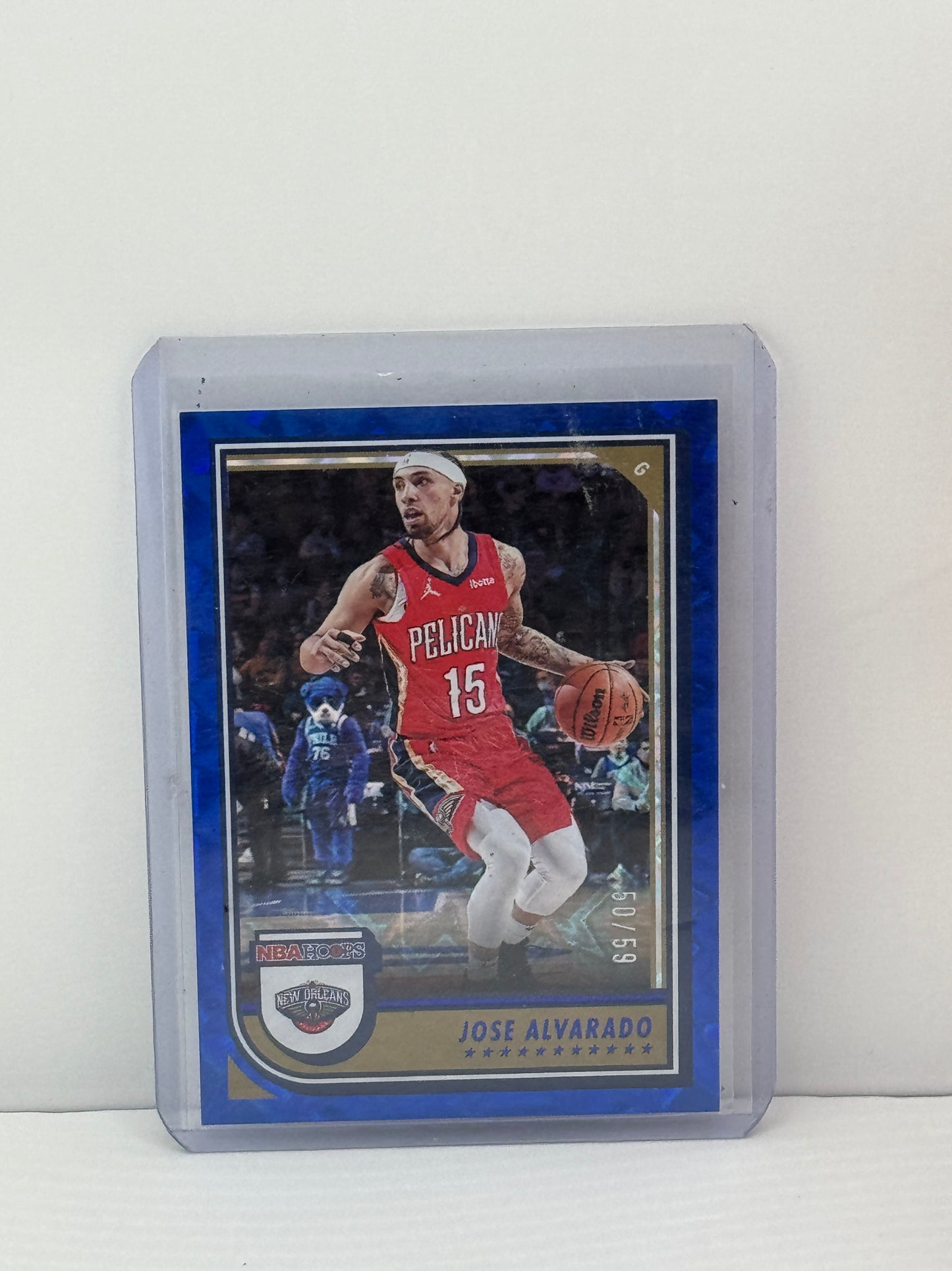 2022-23 Panini NBA Hoops #148 Jose Alvarado Blue Explosive 50/59 New Orleans Pelicans