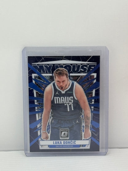 2023-24 Donruss Optic #1 Luka Doncic My House Blue Prizm Dallas Mavericks